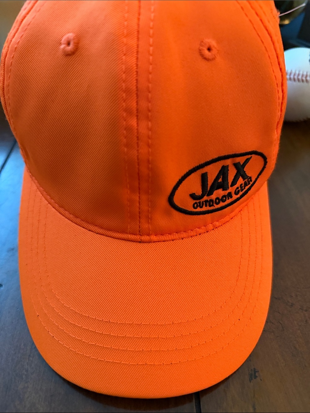 Jax Bright Orange Embroidered Baseball Cap